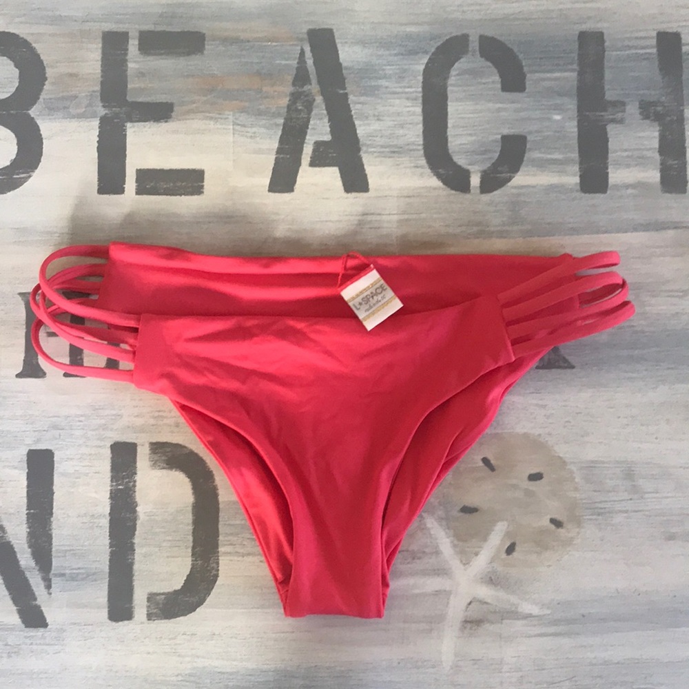 L*Space Coral/Pink Bikini Bottoms